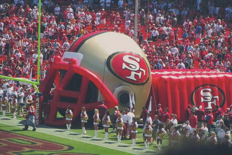 Durante um jogo do San Francisco 49ers